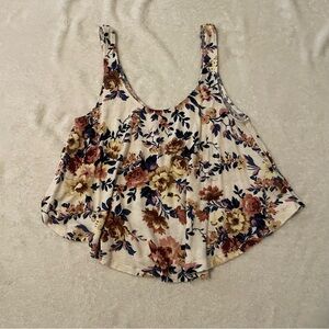 American Eagle Outfitters Black and Brown Relaxed Tank Top